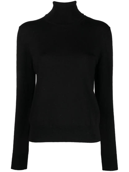 Fine-Knit Roll-Neck Sweatshirt