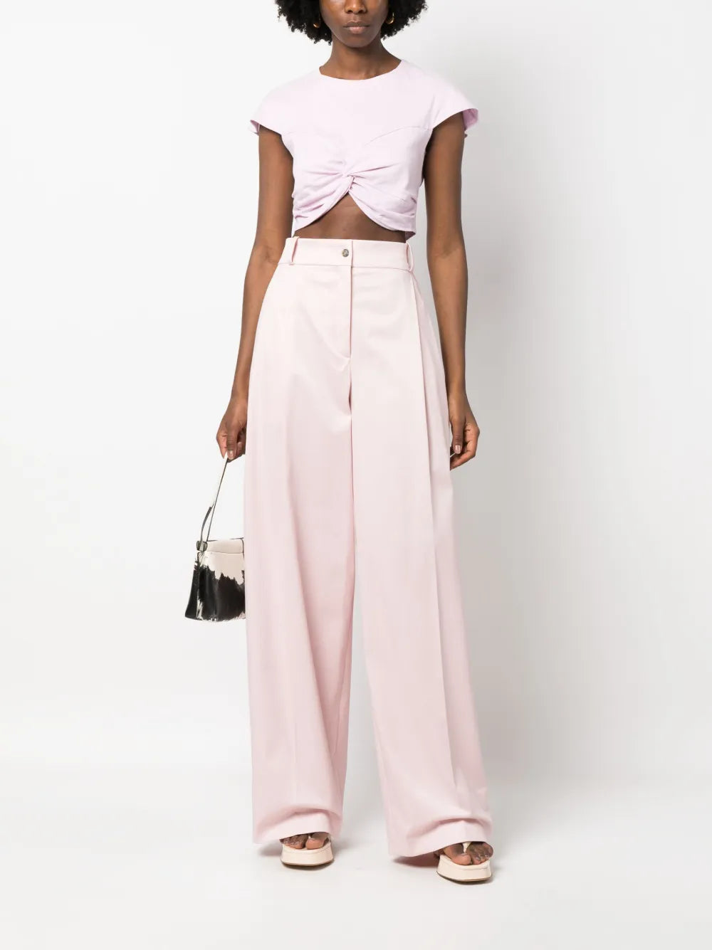 High-Waisted Wide-Leg Trousers