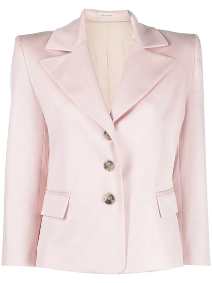 Arda Single-Breasted Cotton Blazer