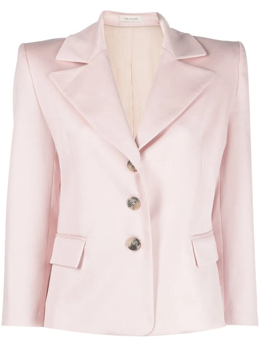 Arda Single-Breasted Cotton Blazer