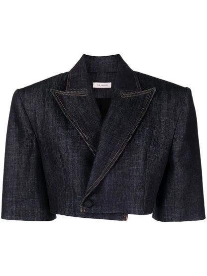 Aspos Denim Cropped Blazer
