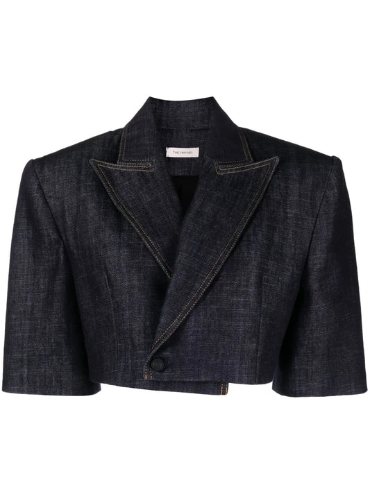 Aspos Denim Cropped Blazer