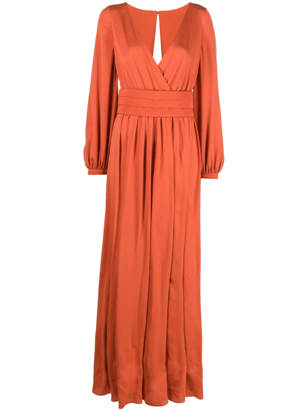 Pleated-Waist Maxi Dress