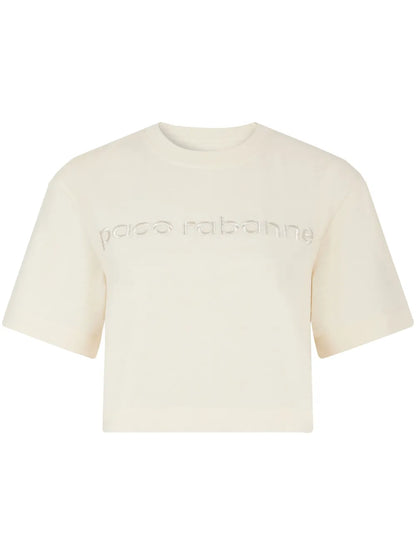 Logo-Embroidered Cropped T-Shirt