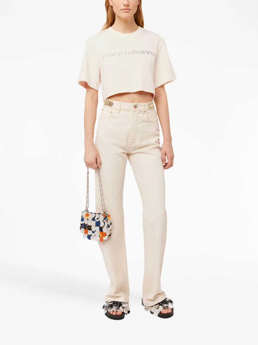 Logo-Embroidered Cropped T-Shirt