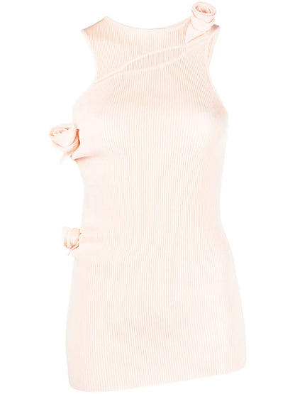 Cut-Out Detail Ribbed Minidress