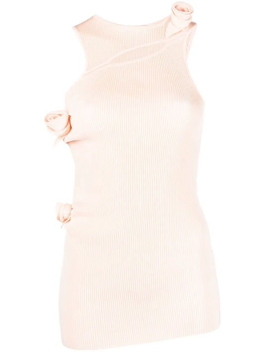 Cut-Out Detail Ribbed Minidress
