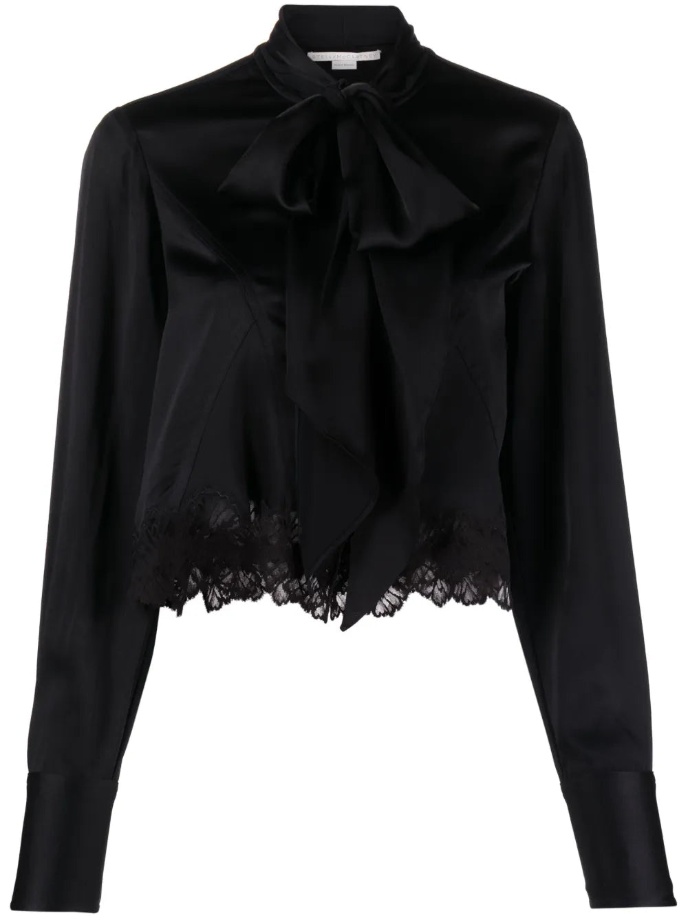 Pussy-Bow Long-Sleeve Blouse