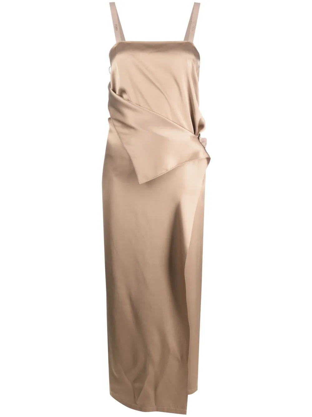 Tie-Waist Silk Maxi Dress