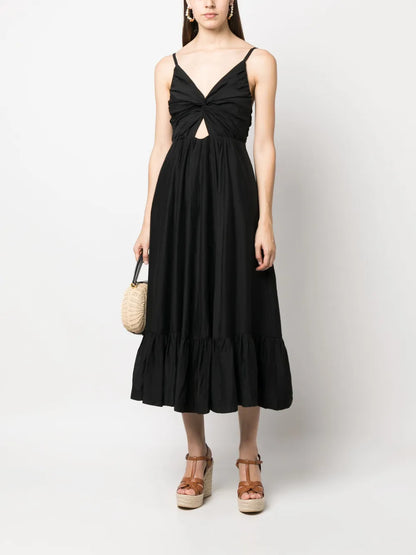 Sleeveless Tencel-Blend Midi Dress