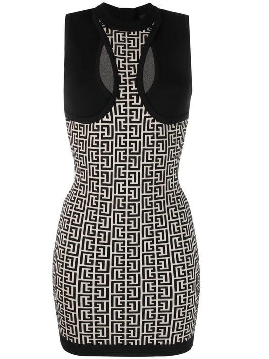 Monogram Jacquard Mini Dress