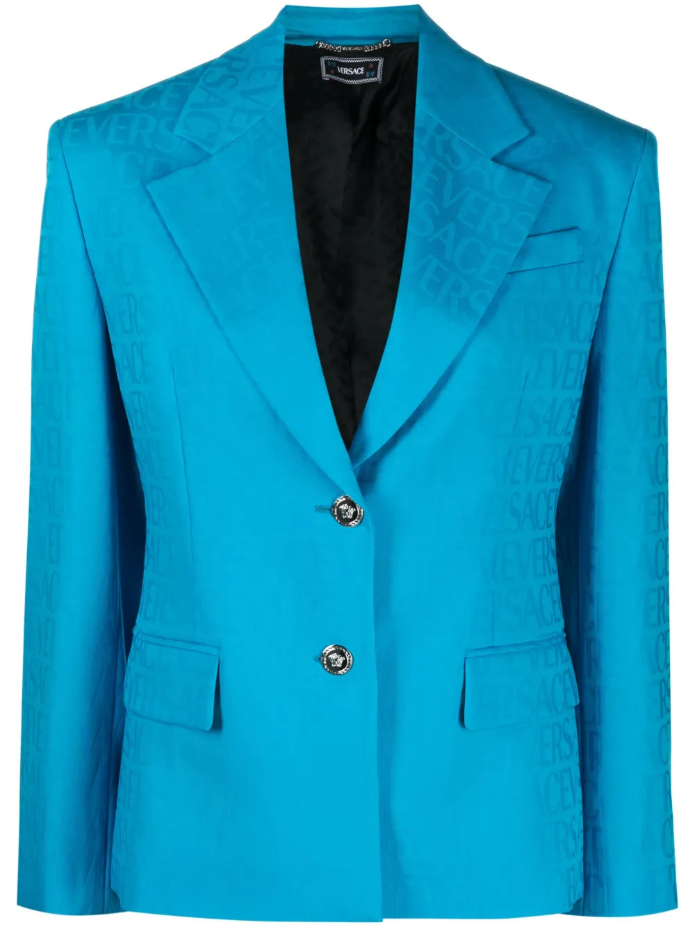 Versace Allover Virgin-Wool Jacquard Blazer