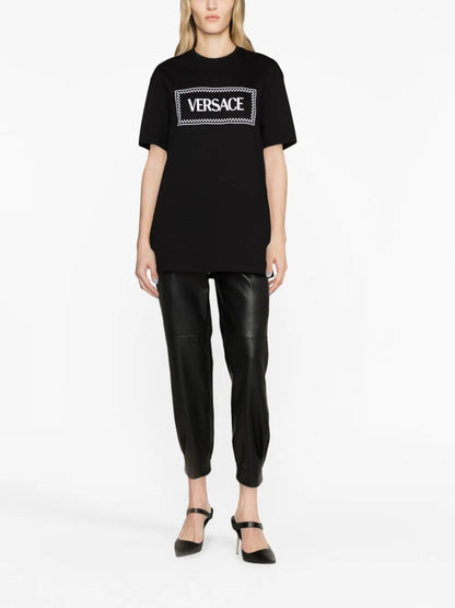 90S Vintage Logo-Embroidered T-Shirt