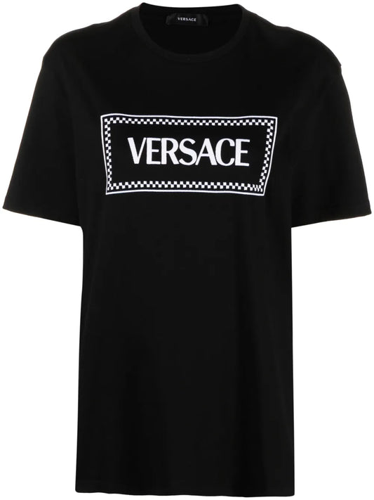 90S Vintage Logo-Embroidered T-Shirt
