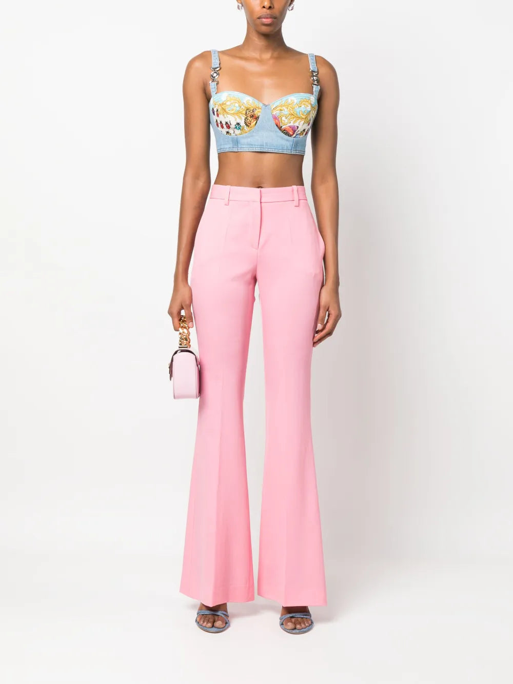 Flared Virgin Wool Trousers