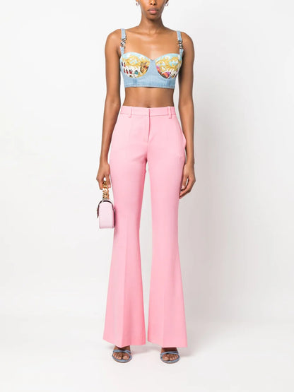 Flared Virgin Wool Trousers