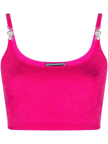 La Greca Medusa '95 Knitted Crop Top