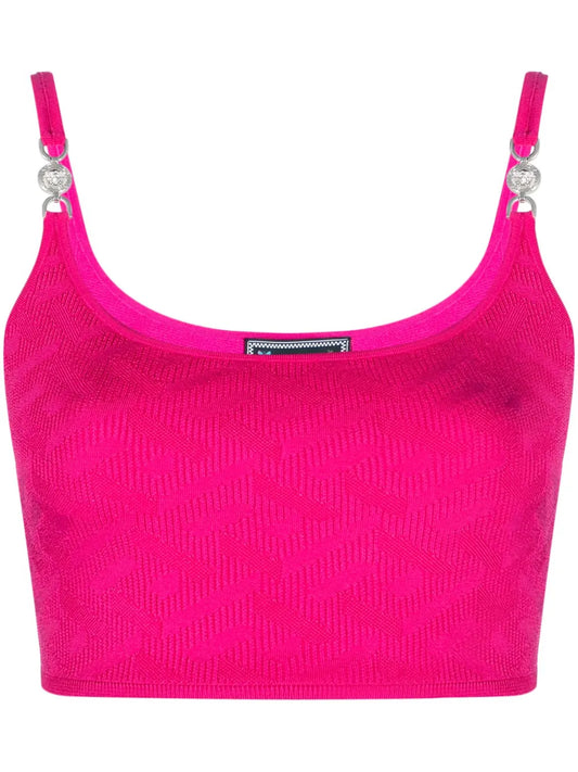 La Greca Medusa '95 Knitted Crop Top