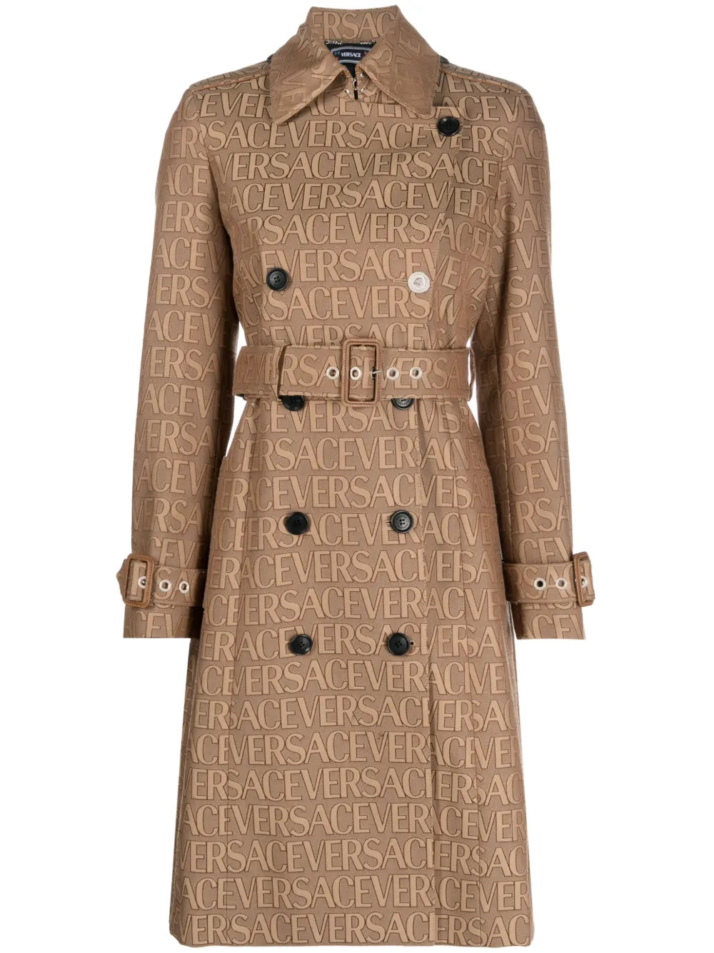 Versace Allover-Jacquard Trench Coat