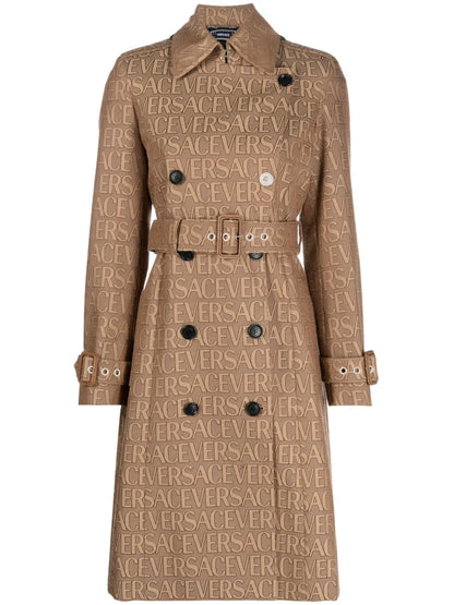 Versace Allover-Jacquard Trench Coat