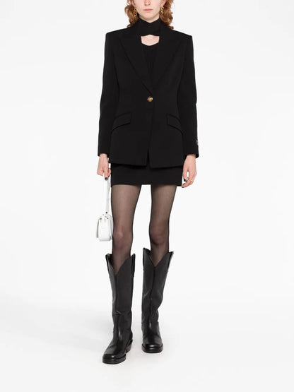 Single-Breasted Wool Blazer