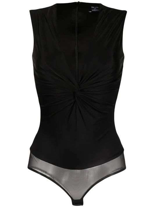 Knotted V-Neck Bodysuit