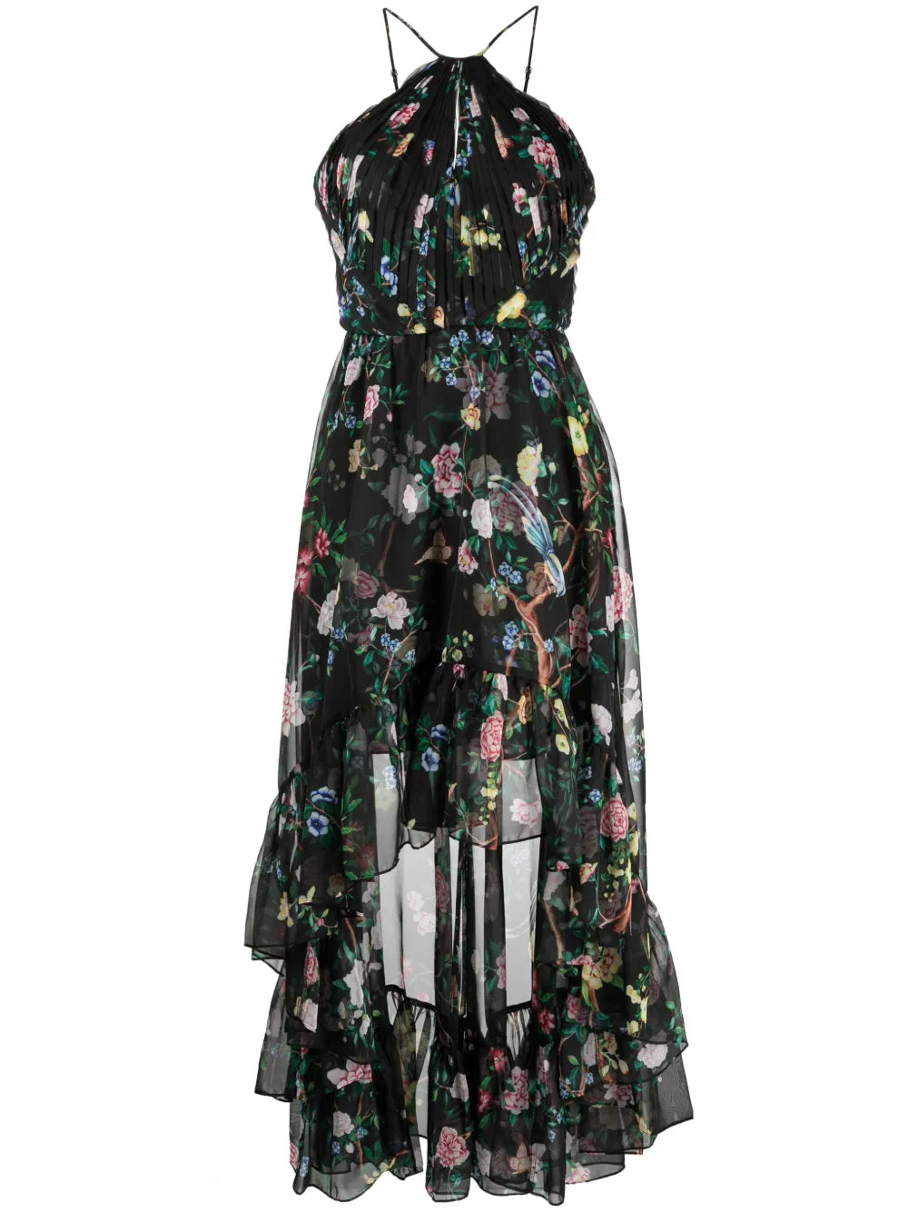 Floral-Print Halterneck Dress