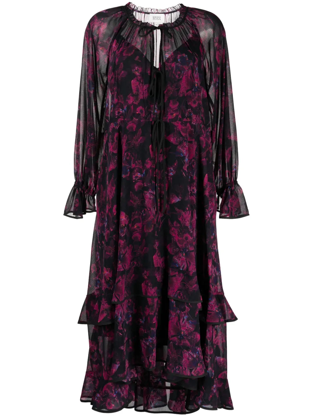 Pom Floral-Print Maxi Dress