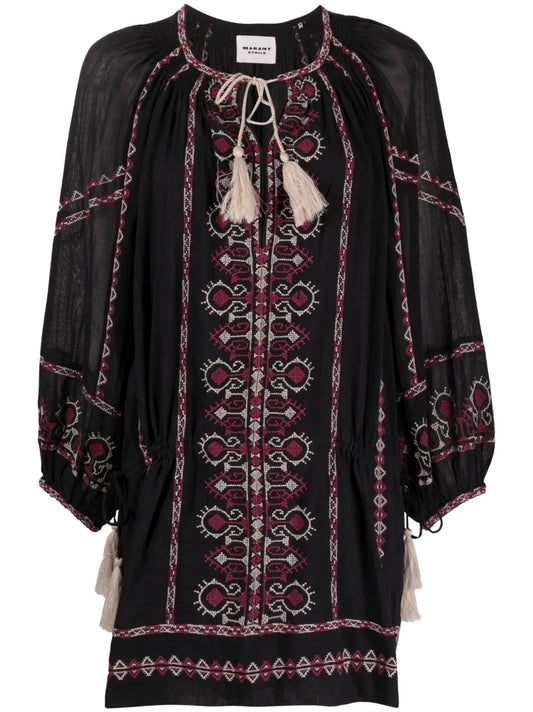 Parsley Embroidered Dress