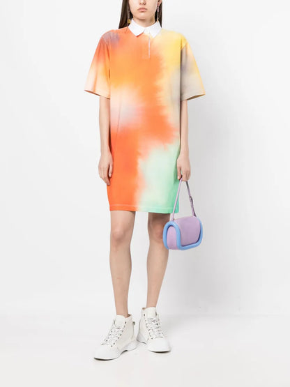 Abstract-Print Polo Dress