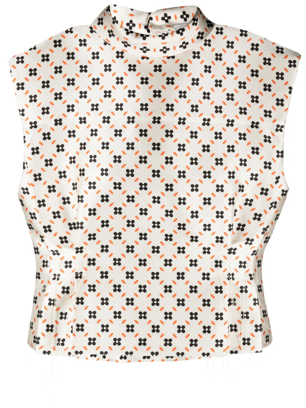 Floral-Print Sleeveless Blouse