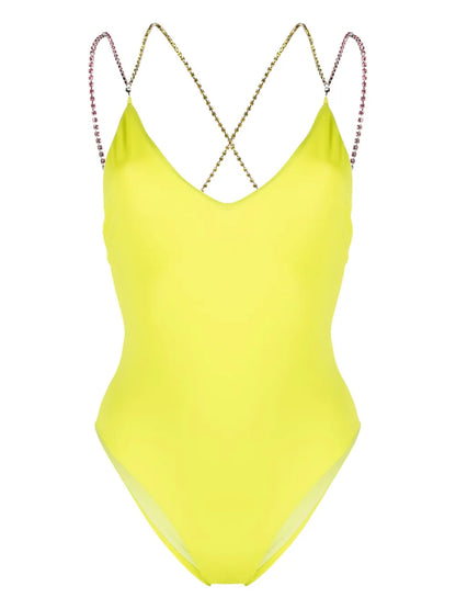 Crystal-Strap Swimsuit