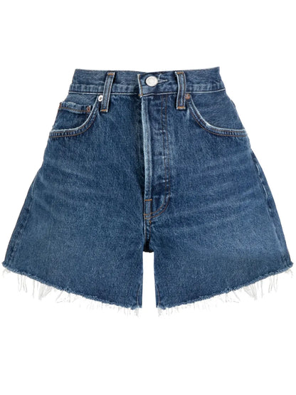 Parker Raw-Cut Denim Shorts