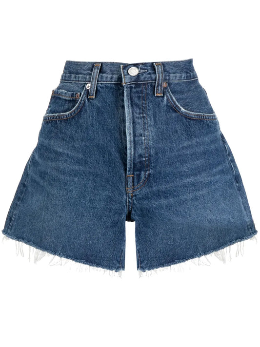 Parker Raw-Cut Denim Shorts