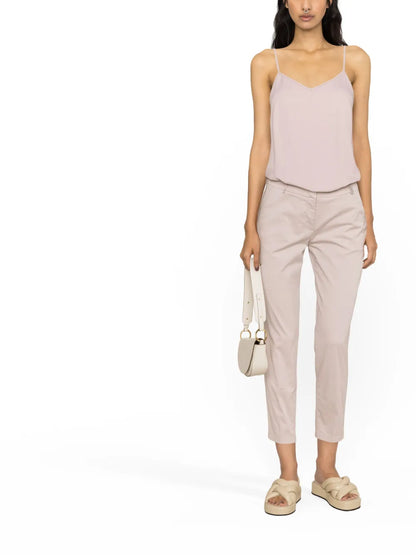 Mid-Rise Cropped Trousers