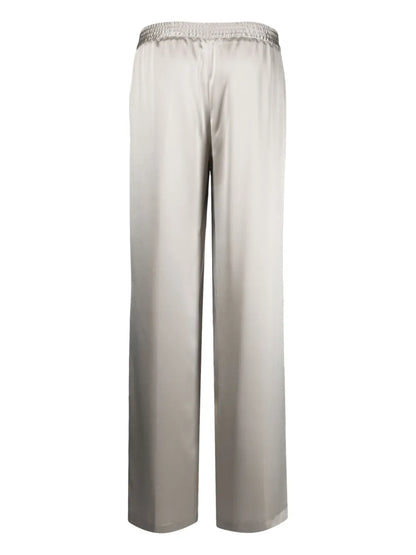 Straight-Leg Satin Trousers
