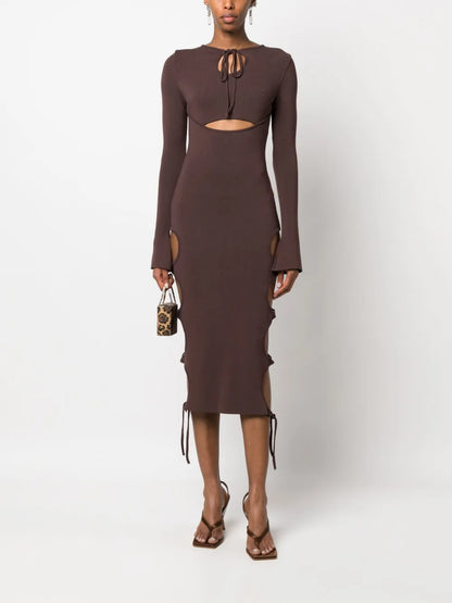 Cut-Out Midi Dress