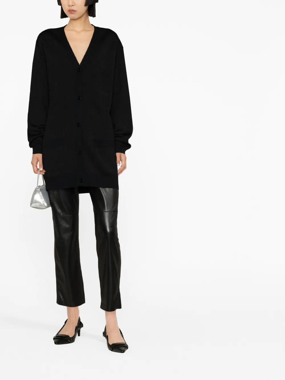 V-Neck Virgin-Wool Cardigan