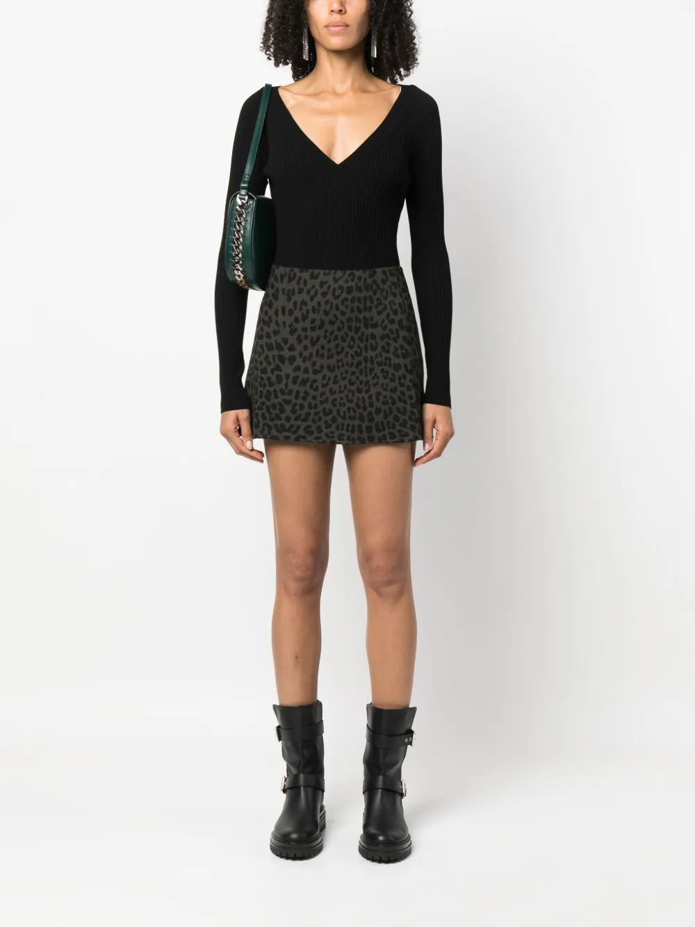 Ribbed-Knit V-Neck Top