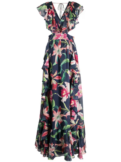 Lealia V-Neck Maxi Dress