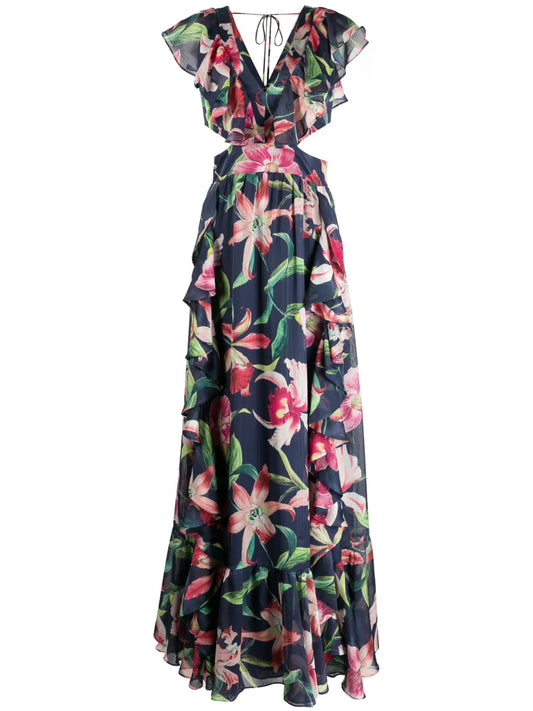 Lealia V-Neck Maxi Dress