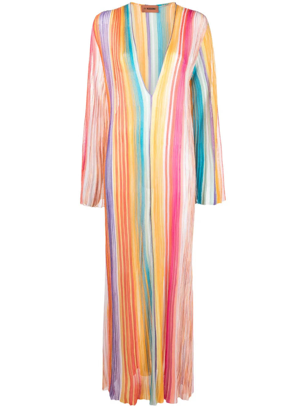 V-Neck Striped Maxi Dress