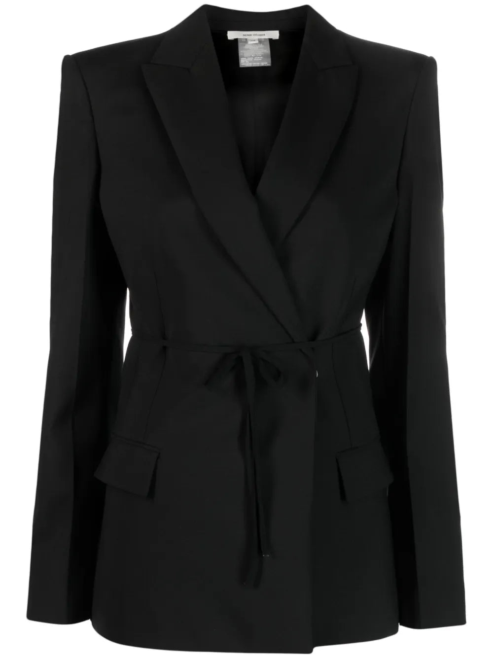 Belted Wool-Blend Blazer