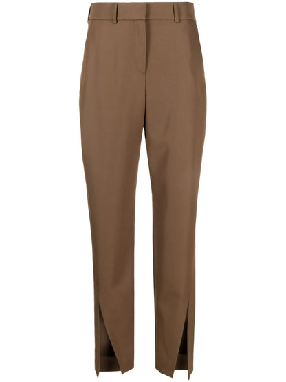 Slit-Detail Wool Trousers