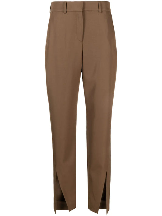Slit-Detail Wool Trousers