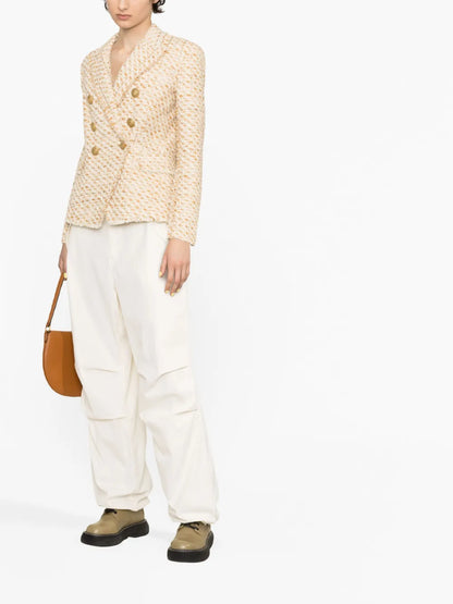 Double-Breasted Tweed Blazer