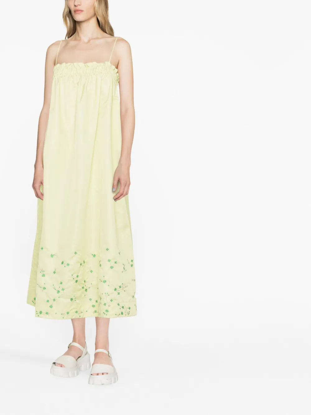 Bead-Embellished Midi Dress