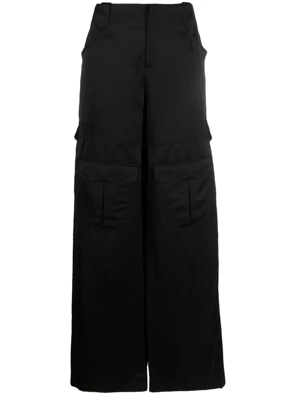 Satin Cargo Trousers
