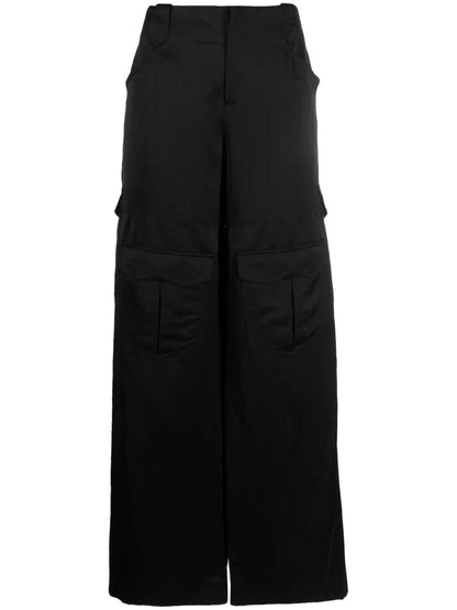 Satin Cargo Trousers