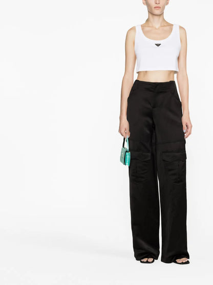 Satin Cargo Trousers